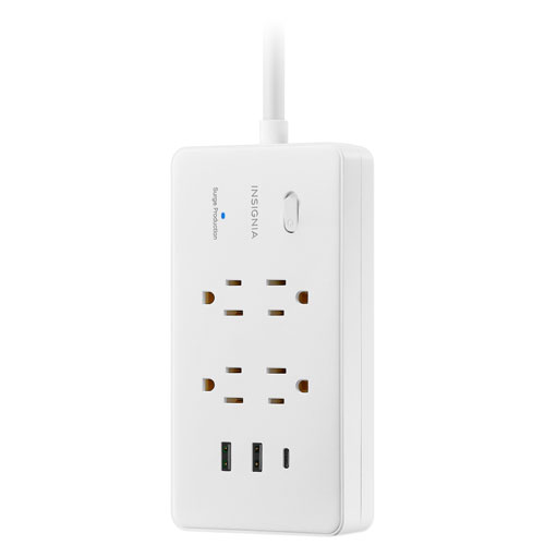 Insignia 4-Outlet 2-USB/1-USB-C Surge Protector - Only at Best Buy