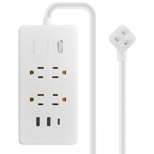 Insignia 4-Outlet 2-USB/1-USB-C Surge Protector - Only at Best Buy
