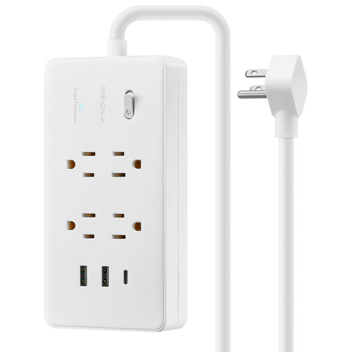 Insignia 4-Outlet 2-USB/1-USB-C Surge Protector - Only at Best Buy
