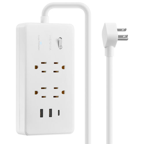 Insignia 4-Outlet 2-USB/1-USB-C Surge Protector - Only at Best Buy