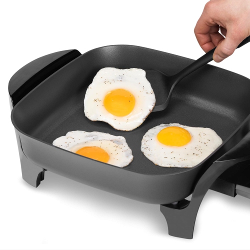 Presto 06626 11-Inch Electric Skillet with Glass Lid, Nonstick Surface, and Heat Control