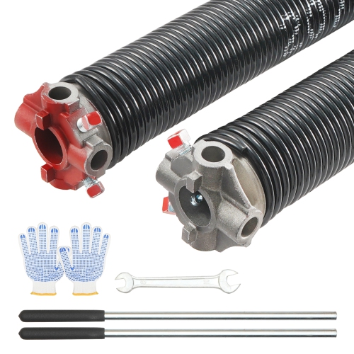 VEVOR  0.207 X 2 X 22Inch Garage Door Torsion Springs, 16000 Cycles, Garage Door Springs \w Non-Slip Winding Bars, Gloves And Mounting Wrench