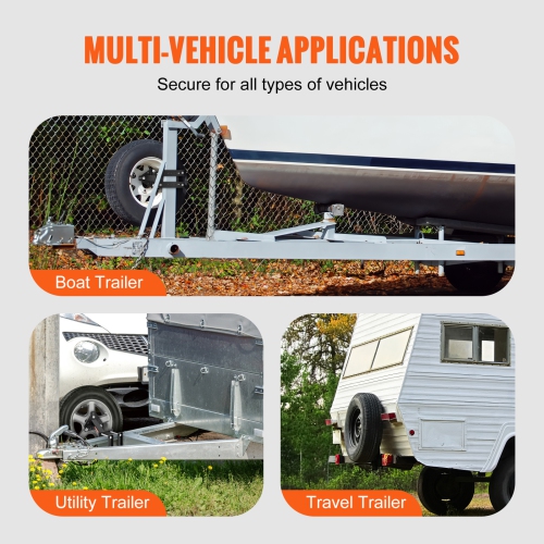 VEVOR 160 lbs Spare Tire Carrier, Trailer Spare Tire Mount, Utility Trailer Accessories Fits 4 & 5 & 6 & 8 Lugs Wheels on 4", 4.25", 4.5", 4.75", 5",