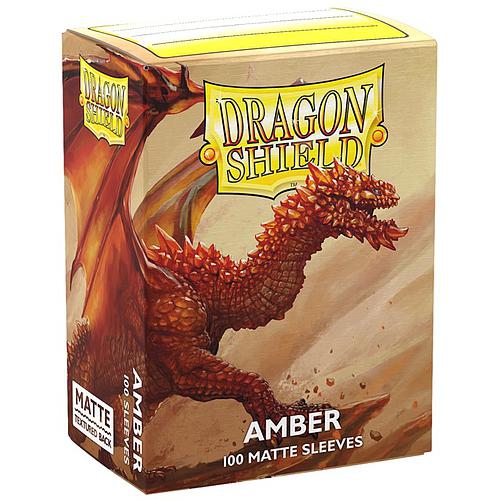 Arcane Tinmen Dragon Shield Standard Size Sleeves: Matte Amber 100 Sleeves per Pack AT-11059