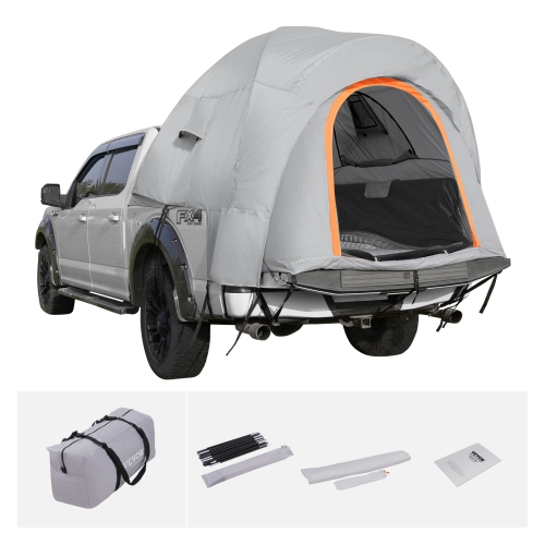 VEVOR 2-3 Person Truck Bed Tent, 6.4'-6.7' Pickup Truck Tent with Rain Layer and Carry Bag, Waterproof PU2000mm Double Layer Truck Tent, for Camping