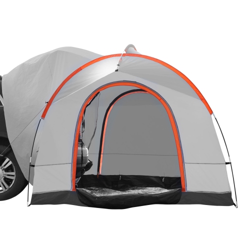 VEVOR 6-8 Person SUV Camping Tent, 8'-8' SUV Tent Attachment for Camping with Rain Layer and Carry Bag, PU2000mm Double Layer Truck Tent, Rear Tent