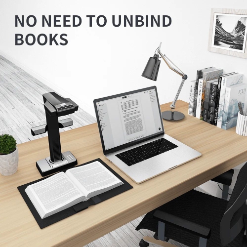 CZUR ET24 Pro Professional Book & Document Scanner, 24MP High-Resolution Camera, A3 Large-Format Scanner, Auto-Flatten & Deskew, 180+ Languages OCR,
