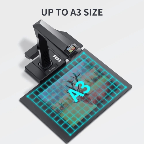 CZUR ET24 Pro Professional Book & Document Scanner, 24MP High-Resolution Camera, A3 Large-Format Scanner, Auto-Flatten & Deskew, 180+ Languages OCR,