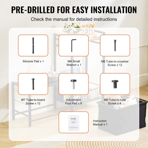 VEVOR Pet Feeding Station with Storage, Elevated Dog Bowls, Raised Dog Bowl Stand, Dog Food Storage and Feeder Station with Storage Shelves, for