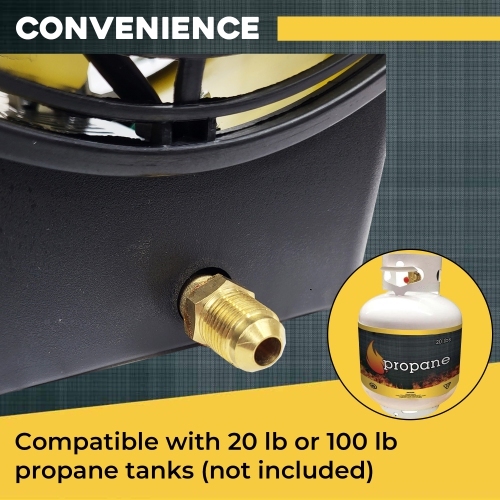 Martin MB10 Forced Air Heater - 34,000 BTU Propane Gas Portable Torpedo Heater for Construction; Jobsite LP Salamander for Outdoor Use