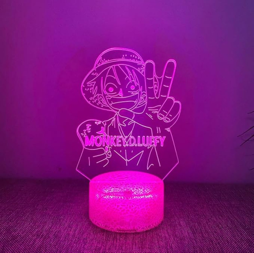 One Piece Luffy 3D Night Light -7 Color Touch Switching LED Lamp Night Lights one Piece Merch Best Gift