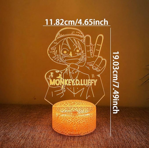One Piece Luffy 3D Night Light -7 Color Touch Switching LED Lamp Night Lights one Piece Merch Best Gift