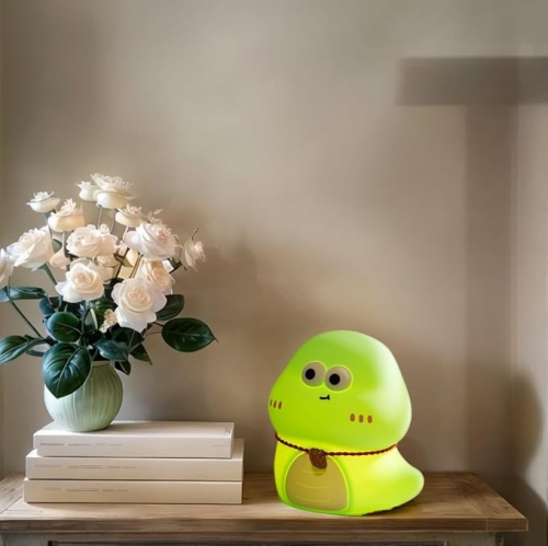 Rechargeable Color-Changing Snake Night Light for Kids, 1200mAh Touch Control Lamp with 7 Colors & 3 Brightness Levels, Eye Protection(Green snake)
