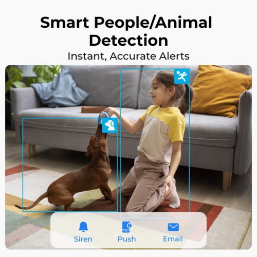 Reolink 5MP Smart Indoor WiFi PTZ Security Camera with 3X Zoom, Person/Pet Detection & Auto Tracking, 2.4/5 GHz Dual-Band WiFi, Two-Way Audio, Baby