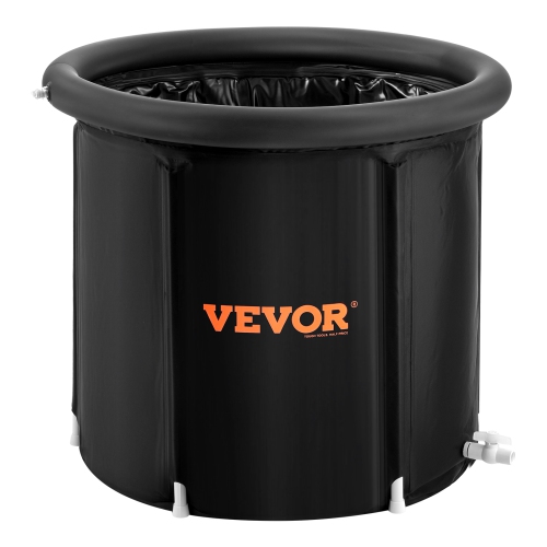 VEVOR 35.4"Lx30"H Ice Bath Tub, Cold Water Therapy Plunge Tub for Athlete, Portable Outdoor Ice Barrel Plunge Pool for Recovery, 98 Gal Inflatable