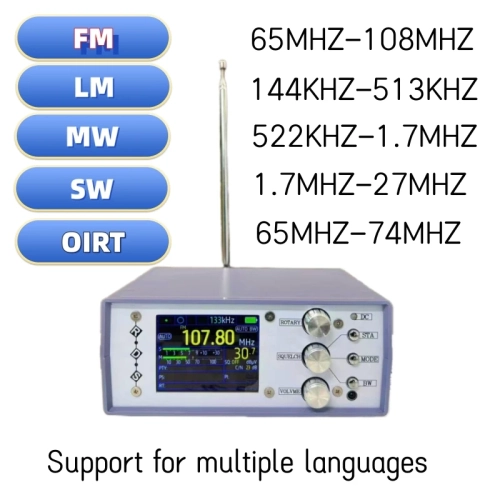 TEF6686 FM SW/MW/LW Full Band Radio DSP Radio Receiver RDS + Battery Speaker Charger Antenna FM AM Radio