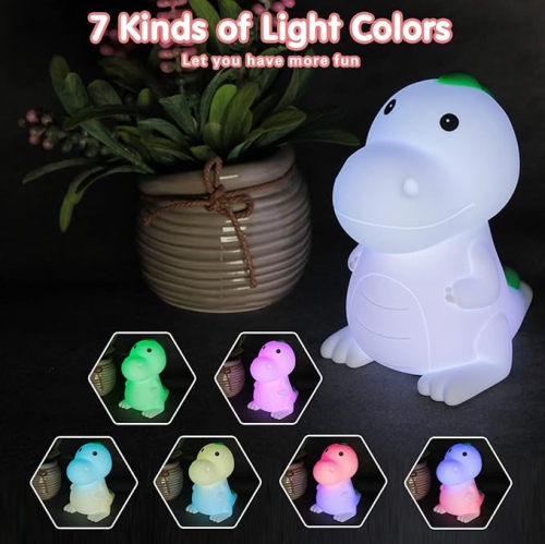 Night Light for Kids,Cute Silicone Nursery Bunny Lamp for Baby and Toddler,Animal NightLight for Bedroom,Kawaii Bedside Lamp for Kids Room