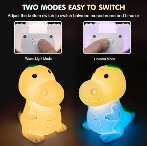 Night Light for Kids,Cute Silicone Nursery Bunny Lamp for Baby and Toddler,Animal NightLight for Bedroom,Kawaii Bedside Lamp for Kids Room