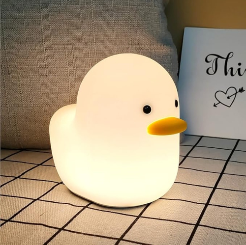 Kids Night Light, Cute Silicone Duck Nursery Lamp for Baby and Toddler,Animal Night Light,Squishy Night Light for Bedroom and Kids Room(Duck)
