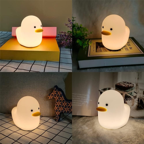 Kids Night Light, Cute Silicone Duck Nursery Lamp for Baby and Toddler,Animal Night Light,Squishy Night Light for Bedroom and Kids Room(Duck)