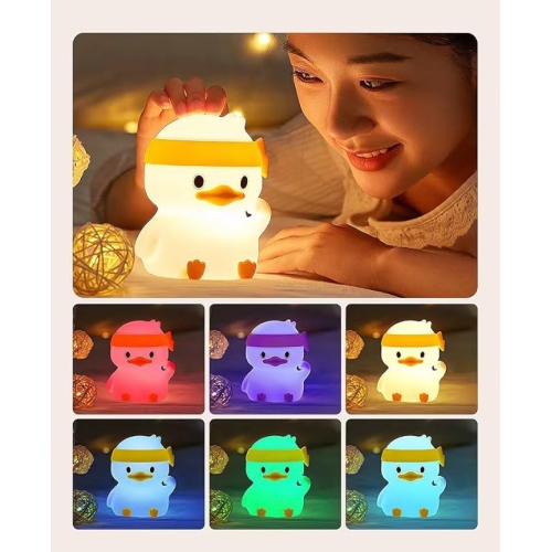 Cute Kids Night Light Night Lamp Night Lights for Kids Bedroom Toddler Baby Portable Silicone Battery Led Nightlight Nursery(Duck)