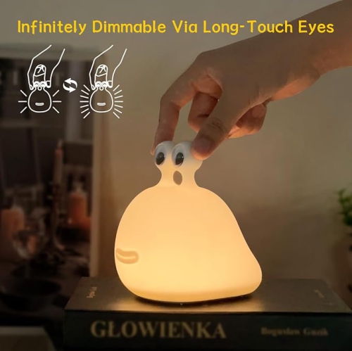Night Light for Kids,Cute Silicone Nursery Slug Lamp for Baby and Toddler,Animal NightLight for Boys and Girls,Fun Squishy Night Lamp for Bedroom