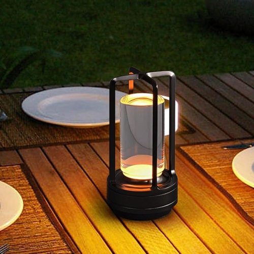 Lampe De Chevet Sans Fil Tactile - Cristal, 3 Modes éclairage, Rechargeable USB-C, Pour Chambre Bureau