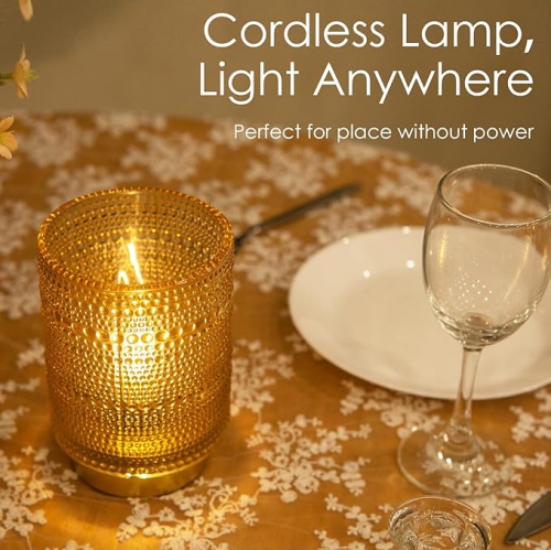 Lampe à piles avec minuterie, lampes de table sans fil alimentées par piles LED portative Petite lampe pour décoration de chambre à coucher