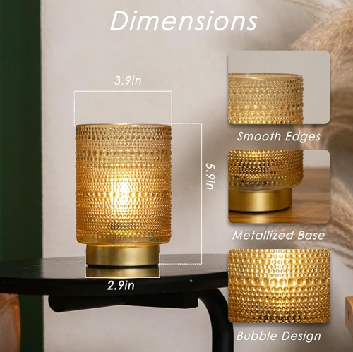 Lampe à piles avec minuterie, lampes de table sans fil alimentées par piles LED portative Petite lampe pour décoration de chambre à coucher