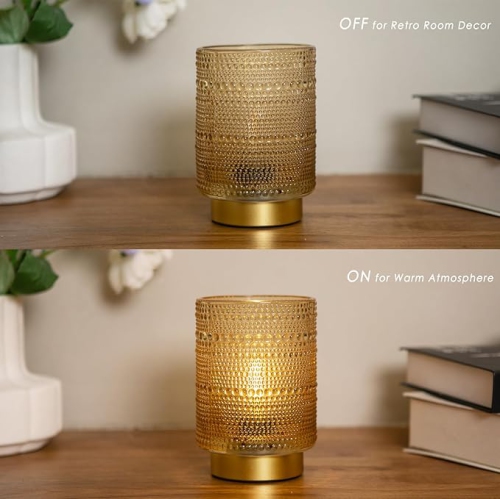 Lampe à piles avec minuterie, lampes de table sans fil alimentées par piles LED portative Petite lampe pour décoration de chambre à coucher