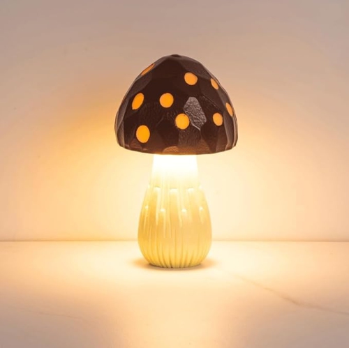 YOULIGHTS  Desk Lamp High-End Ambience Bar Coffee Shop Dining Room Desk Light Creative Bedroom Study Room Desk Lamp Cute Mushroom Type Resin Table