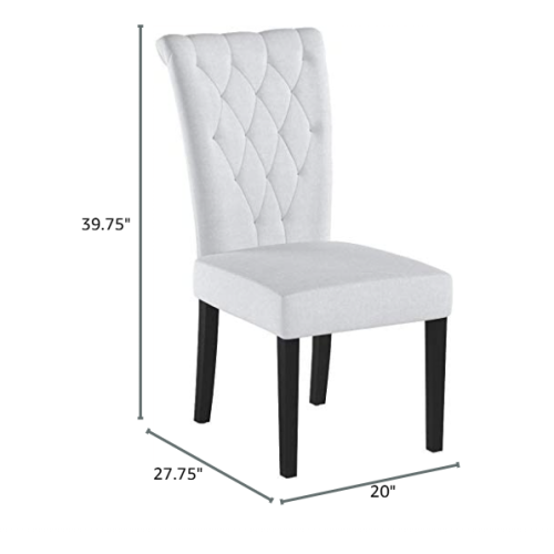 YOULIGHTS Upholstered Dining Chairs with Button-tufted Diamond Stitching and Flared Backs for Dining Rooms and Offices