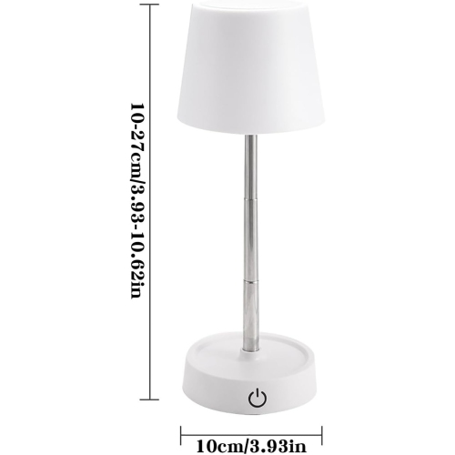 Table Lamp USB Rechargeable Desk Lamp Adjustable Height Desk Lamp Night Light Portable for Bedroom, Bedside, Office Decoration