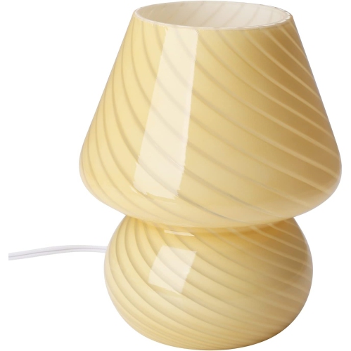 Lampe champignon,Table de chevet en verre Murano translucide à rayures vintage Petit tourbillon de veilleuse pour ambiance,Enfants,Chambre,Vie