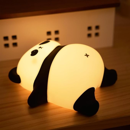 YOULIGHTS  Rechargeable Cute Panda Night Light, 3 Level Dimmable Nursery Night Light, Silicone Light for Breastfeeding Toddler Kids Decor