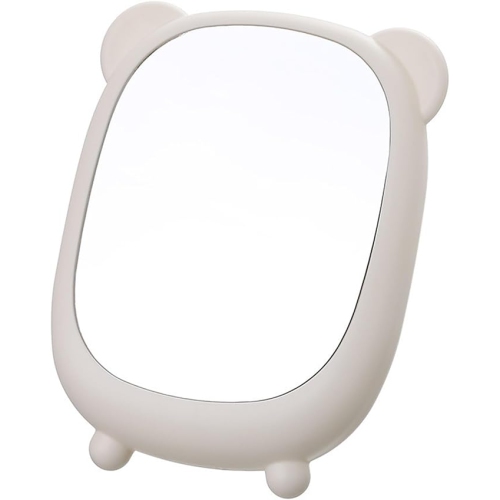 Makeup Mirror Tabletop Vanity Mirror Wall Mountable Mirror(White)