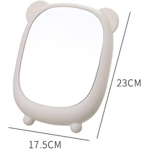 Makeup Mirror Tabletop Vanity Mirror Wall Mountable Mirror(White)