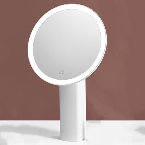 LED Illuminated Makeup Mirror, Round Standing Makeup for Beauty Makeup Travel Mirror, With Brightness Adjustable, Make-up mirror with light