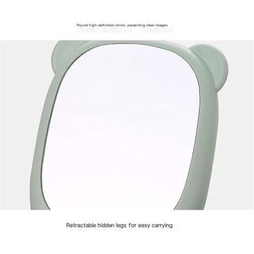 Makeup Mirror Tabletop Vanity Mirror Wall Mountable Mirror(Pink)