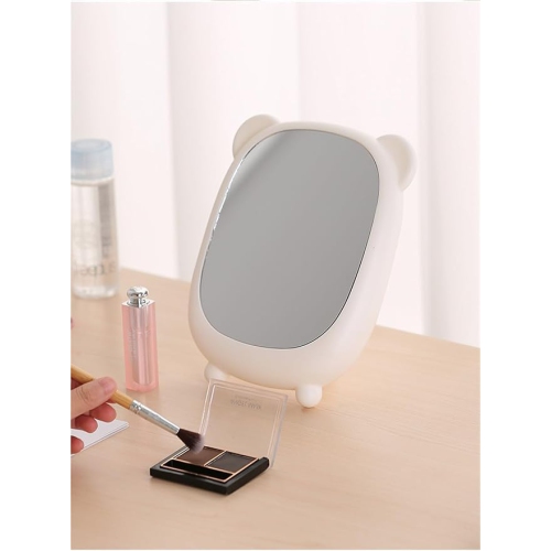 Makeup Mirror Tabletop Vanity Mirror Wall Mountable Mirror(Pink)