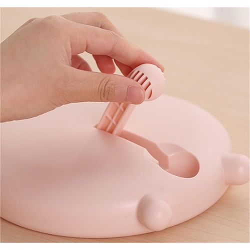 Rabbit Ears Hanging Makeup Mirror Student Dormitory Cartoon Desktop High-Definition Makeup Mirror Single-Sided Bear Bracket Princess Mirror(Green)