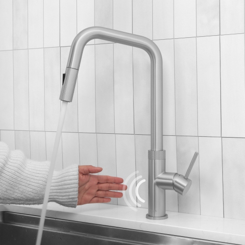 Robinet d'évier à bec rétractable en acier inoxydable K-150SM