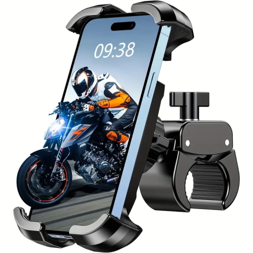 Lightweight Wireless Ear Clip Headset with 40H Playtime, Smart Display, Ultra-Thin Portable Power Bank, and Heavy-Duty Motorcycle/Bike Phone Mount
