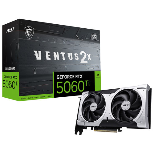MSI GeForce RTX 5060 Ti Ventus 2X OC+ 8GB GDDR7 Video Card