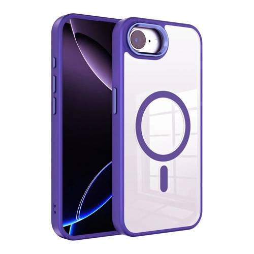 [CS] Transparent Hard PC Hybrid Magnetic MagSafe Case Cover for iPhone 16e, Purple