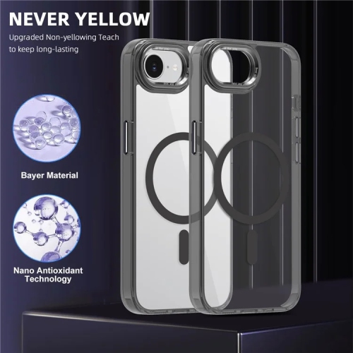 [CS] Transparent Hard PC Hybrid Magnetic MagSafe Case Cover for iPhone 16e, Purple