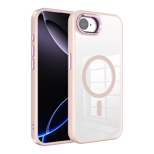 [CS] Transparent Hard PC Hybrid Magnetic MagSafe Case Cover for iPhone 16e, Rose Gold