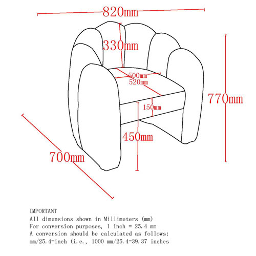 Inspire Fabric Accent Chair - Ivory