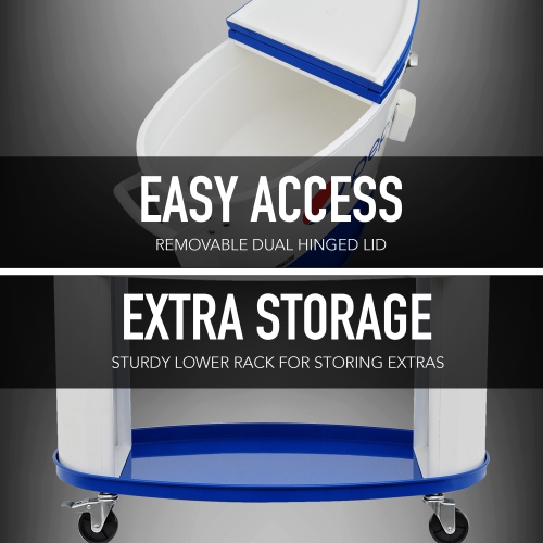 Permasteel -- 80QT Oval PEPSI Patio Cooler - WHITE