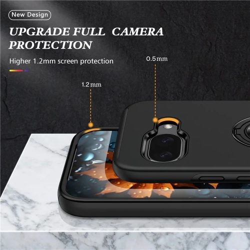 [CS] Étui hybride magnétique à anneau invisible pour Pixel 9&nbsp;A de Google, rose doré